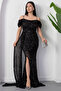 Sweetheart Neckline Front Gathered Sequin Dress 41066 - 4