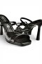 Y518710209 Black Stiletto Heel U Women's Slippers - 4