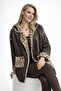 Park Moda Women's Reversible Leopard Pocketed Hooded Nubuck Coat - 3