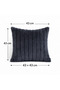 Anthracite Plush Cushion Cover 43X43 cm Soft-Textured Decorative Armchair Pillowcase - 4