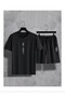 Men's T-Shirt Shorts - T-Shirt with Shorts Bottom Top Set a Printed Crew Neck