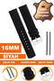 Genuine Leather Watch Band Strap Compatible with 16mm Watches L04Mk-16Mm