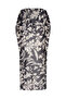 Women's Black Printed Oversize Long Dress with Sleeve Detail - 4