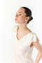 Women's White A-Line Sleeveless Midi Dress with Pockets - 4