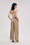 Long plain wide trousers with elastic waist - 6