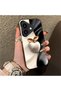 iPhone 16 Plus Compatible Silicone Edge Hard Back Anti-Fall Phone Case Apple Patterned