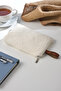 Soft Fabric Leather Label Luxury Wallet Phone Credit Card Keychain Coin - 2