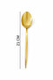 Set of 6 Gold Stainless Steel Table Spoons – Shiny Gold Color Modern Table Spoons - 3