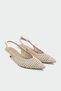Brayn Knitted Detail Women's Skin Heeled Shoes