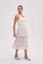 Wide Patterned Midi Skirt - 3