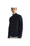 Men's Black Regular Fit Button Collar Linen Shirt