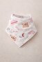 100% Cotton Muslin Fabric / with Snap Fasteners / Patterned / Baby Drool Bib & Scarf (6 Pieces) - 2