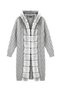 Women's Gray Fur Detailed Knitted Long Cardigan – Winter Model - 4