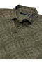 Men's Modern Fit Shirt Collar Tek Pocketed D Patterned Green T-Shirt 5060Y - 2