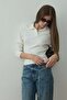 Ecru Nog Polo Collar Long Sleeve T-Shirt - 6