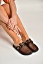 Y250505015 Brown Mesh Closed Front Women's Slipper - 2