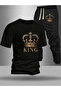 King Printed Oversized Lower Upper Tracksuit Set