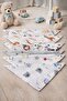 100% Cotton Muslin Fabric / with Snap Fasteners / Patterned / Baby Drool Bib & Scarf (6 Pieces) - 2