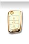 Volksvogen Skoda Car Key Cover Luxury 1. Quality White Gold - 2