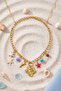 Gold Color Sea Themed Charm Necklace - 2