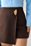 Women's Premium Shorts Skirt with Brooch - 3