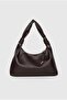 Women's Bitter Brown Knot Handle Shoulder and Hand Bag Daily Stylish Medium Size