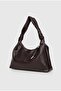 Women's Bitter Brown Knot Handle Shoulder and Hand Bag Daily Stylish Medium Size - 2