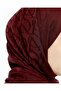 شال أليا - شعار منقوش - أحمر كلاريت - 3