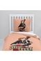 Children's Room Cotton Lu Duvet Cover Set Bed Sheet Sız Rock Musician Girl, Guitar - 3