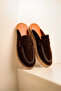 Bloom Genuine Leather Brown Rubber Sole Slippers