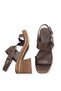 Nashira Cara Women's Heeled Sandals 0012341 Brown - 5