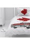 Children's Room Cotton Lu Duvet Cover Set Bed Sheet Sız Classic Car and Heart Balloons - 7