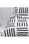 Children's Room Cotton Lu Duvet Cover Set Bed Sheet Sız Soyut Çizgiler No.55115 - 7