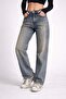 Antique Washed Straight Denim / Jeans - Blue - 40 - 5