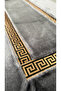 Meram Non-Slip Sole , Soft, Absorbent 2-Piece Ultra Luxury Leather Detailed Bath Mat Set Anthracite - Gol - 5