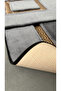 Meram Non-Slip Sole , Soft, Absorbent 2-Piece Ultra Luxury Leather Detailed Bath Mat Set Anthracite - Gol - 4