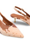 Nova Amara Women's Pointed Toe Open Back Thin Heeled Shoes 0012801 Leopard Brown Beige Feather - 2
