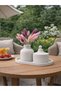 White Bohemian Concrete Decor Set – 3 Piece Home Accent (Vase, Jewelry Box & Tray)