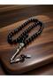 Natural Murano Glass Handcrafted Sphere Cut Black Color 9/10 mm Prayer Beads
