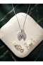 Sparkling Angel Wing Baguette Stone Silver Color Steel Necklace - 2