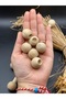 6Pcs 22 mm Single Hole Wooden Beads Macramé Rod End Beads Hole Diameter 10 mm - 2