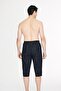 Camouflage Print File Detailed Black Long Men's Pool and Sea Shorts 6009 - 8
