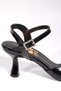 Larissa Seri Black Patent Leather Ankle Length Buckle Detail Stiletto Heel U Women's Evening Dress Shoes - 3
