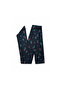 Black Floral Print Viscose Long Scarf - 150X6 cm