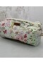 Women's Floral Patterned Makeup Bag - Fluffy Bag Organizer, Skincare Bag, 100% Cotton - 2