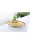 Antique-style inlaid steel oval serving plate - 35 cm