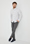 Slim Fit Hakim Yaka Cotton in Linen Look Flam Foldable Long Sleeve Men's Shirt - 5