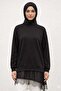 Women's Asymmetrical Cut Bottoms Lace Detailed Tunic - 4