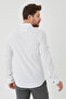 Slim Fit Hakim Yaka Cotton in Linen Look Flam Foldable Long Sleeve Men's Shirt - 4