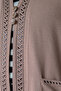 Plus Size Women's Summer Turlu Viscose Combed Cotton Breathable Buttoned Stoned 70 cm Mother Short Vest - 2